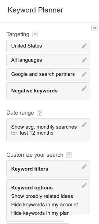 迪庆谷歌海外推广:Google广告关键字工具GKP如何使用？